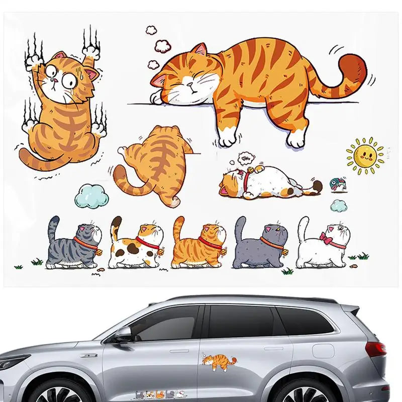 Cat Climbing Sticker Set