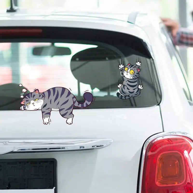 Cat Climbing Sticker Set
