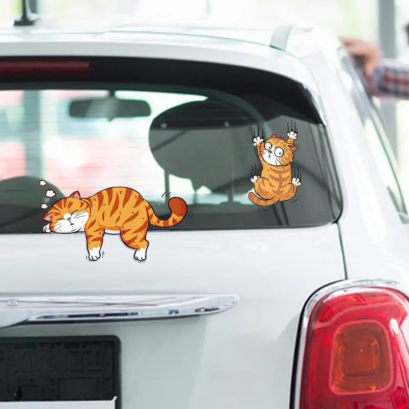 Cat Climbing Sticker Set